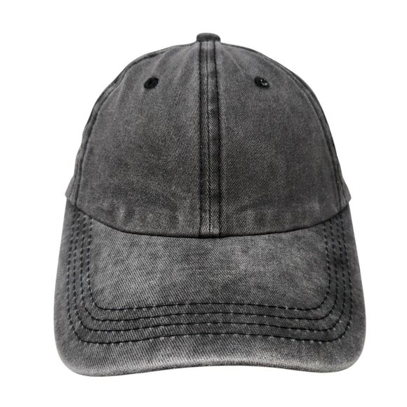 Unbranded Ponyback Slideback Hat Gray One Size Adjustable 6 Panel Blank Cotton - Picture 1 of 8